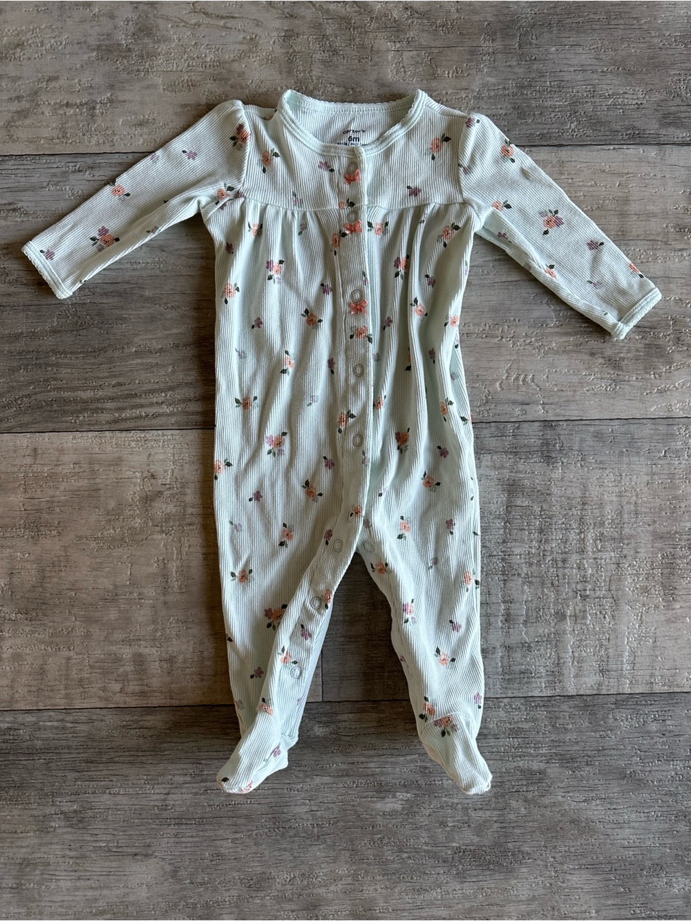 Carter's Baby Girl Floral Footed Sleeper 6M